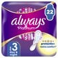 Hügieenisidemed Always Platinum Size 3, Day & Night, 22 tk hind ja info | Tampoonid, hügieenisidemed ja menstruaalanumad | hansapost.ee