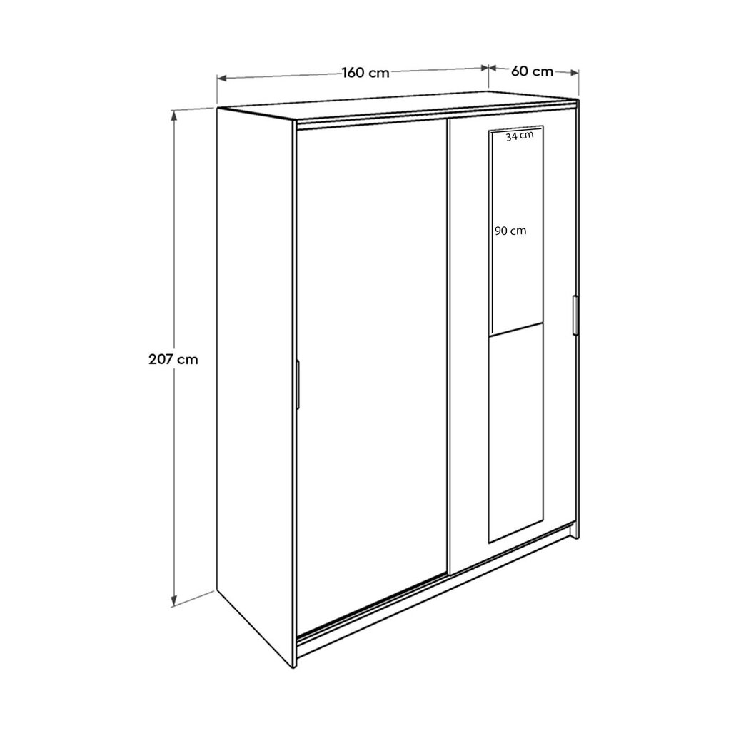 Riidekapp Asir Grd-716-Ss-3, pruun цена и информация | Kapid | hansapost.ee