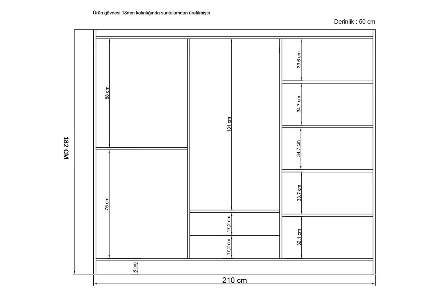 Riidekapp Asir Lavinia 006, valge hind ja info | Kapid | hansapost.ee