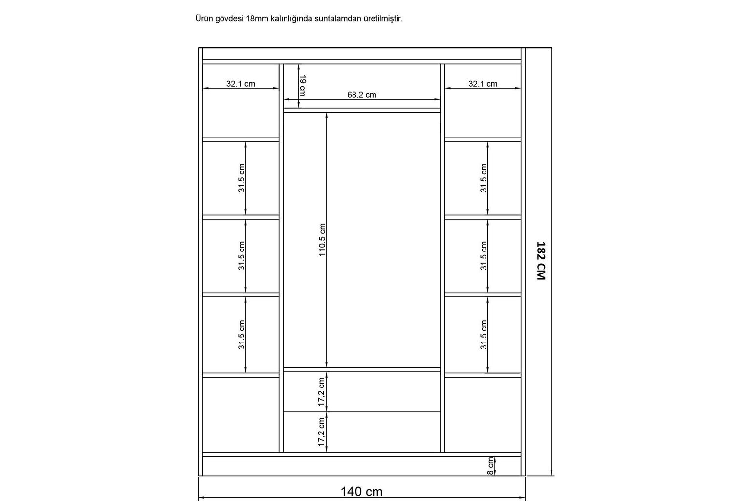 Riidekapp Asir Lavinia 004, valge hind ja info | Kapid | hansapost.ee