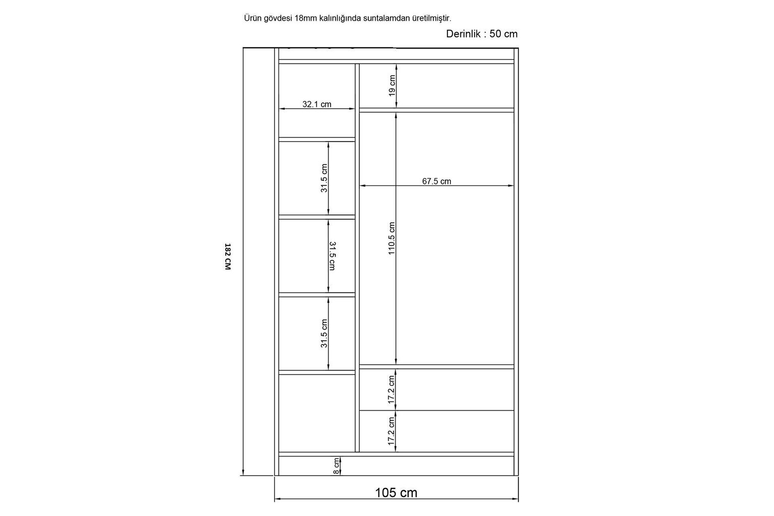 Riidekapp Asir Lavinia 003, valge hind ja info | Kapid | hansapost.ee