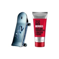 Komplekt Carolina Herrera 212 Heroes meestele: parfüümvesi EDP, 90 ml + dušigeel, 100 ml hind ja info | Parfüümid meestele | hansapost.ee