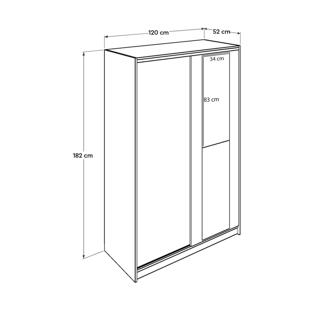 Riidekapp Asir Swd-512-Sn-2, pruun hind ja info | Kapid | hansapost.ee