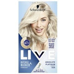 Juuste valgendaja Schwarzkopf Live Intense Bleach, 00A Absolute Platinum, 1 tk hind ja info | Juuksevärvid | hansapost.ee