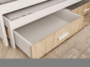 Детская кровать ADRK Furniture Jaspis, 80x180 см, коричневая/белая цена и информация | Детские кровати | hansapost.ee