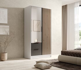 Шкаф ADRK Furniture Neri 100, белый/песочный цвет цена и информация | Шкафы | hansapost.ee