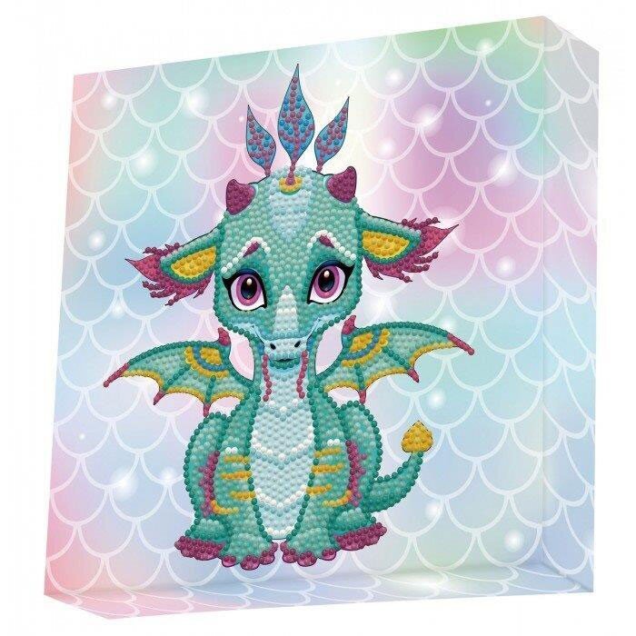 Ariel The Baby Dragon teemantmosaiik, 22 x 22 hind ja info | Teemantmaalide komplektid | hansapost.ee