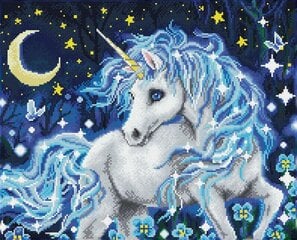 Teemantmosaiik Moonlight Unicorn, 52x42 cm price and information | Diamond painting kits | hansapost.ee