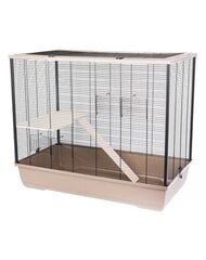 Näriliste puur Interzoo Freddie + Wood Eco, 100x54x83 cm, liivane price and information | Cages and accessories for small animals | hansapost.ee