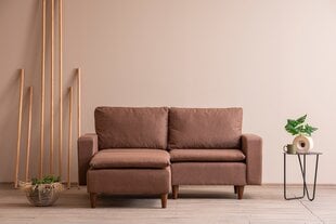 Polsterdatud nurgadiivan Asir Lungo Mini, pruun price and information | Corner sofas and corner sofa beds | hansapost.ee