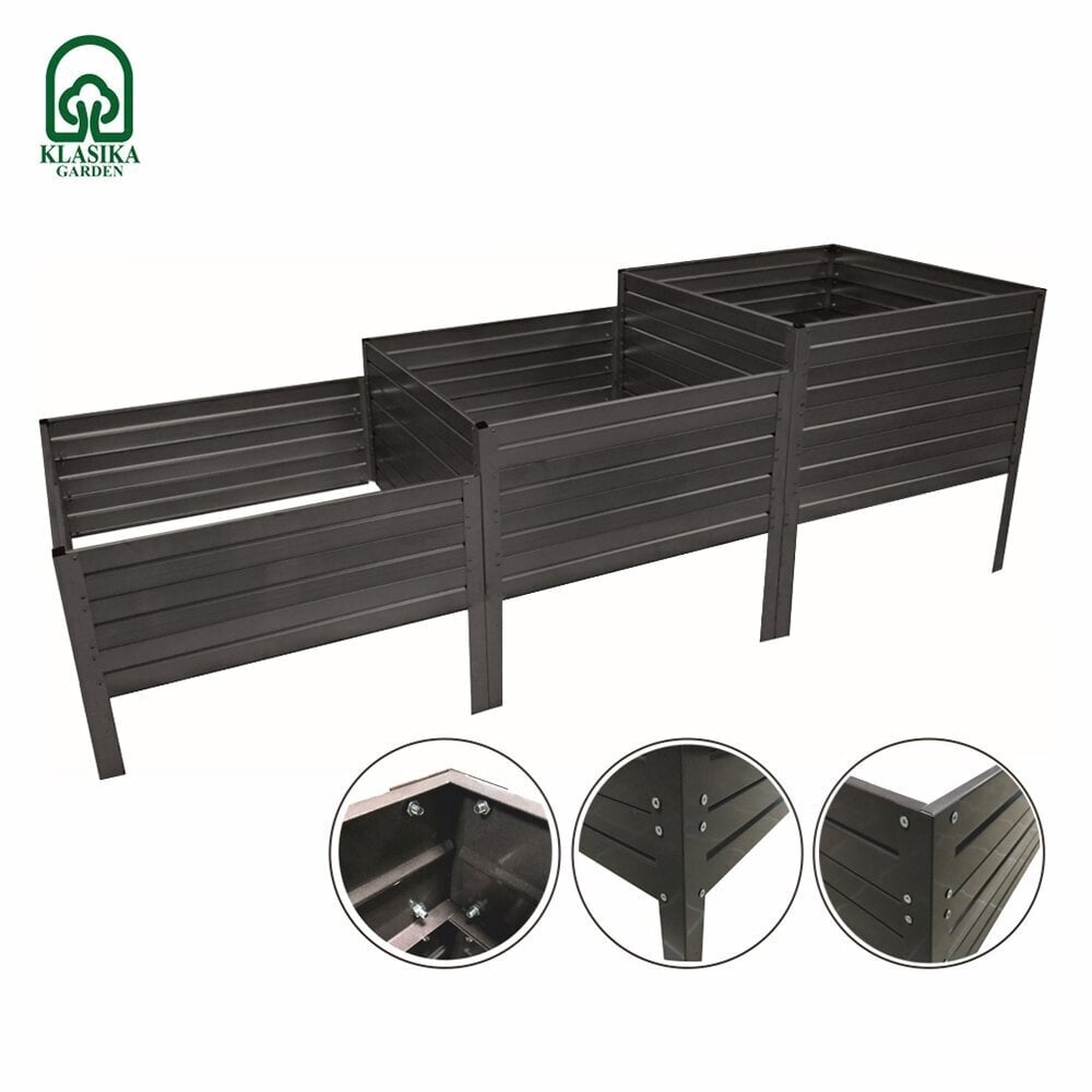 Peenrakast Garden RAL7016 30x2,25x0,75 cm цена и информация | Kasvuhooned ja peenrakastid | hansapost.ee