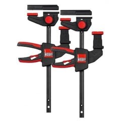 Greitos fiksacijos струбцина Bessey EZR15SET, 150 мм, 2 шт. цена и информация | Ручной инструмент, 18 В 125 мм бесщеточная угловая шлифовальная машина для Makita Cordless, замена литий-ионного аккумулятора | hansapost.ee