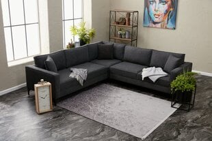 Polsterdatud nurgadiivan Asir Berlin, hall/must price and information | Corner sofas and corner sofa beds | hansapost.ee