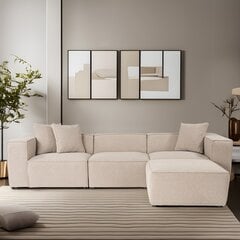 Nurgadiivan Asir Lora L1-O1-1R-POUFFE, beež price and information | Corner sofas and corner sofa beds | hansapost.ee