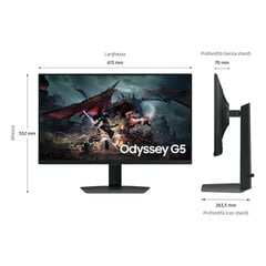 Samsung Odyssey LS27DG500EUXEN 27" hind ja info | Monitorid | hansapost.ee