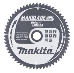 B-08698 TCT Пильный диск MAKBLADE PLUS 260X2.3X30mm 5 ° T60 Makita цена и информация | Ручной инструмент, 18 В 125 мм бесщеточная угловая шлифовальная машина для Makita Cordless, замена литий-ионного аккумулятора | hansapost.ee