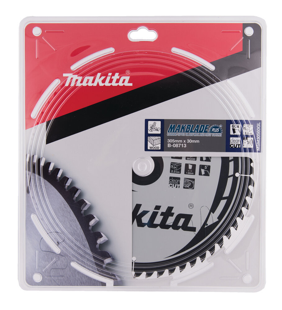 T.C.T saeketas 305X2.3X30mm 5° T60 B-08713 Makita цена и информация | Käsitööriistad | hansapost.ee