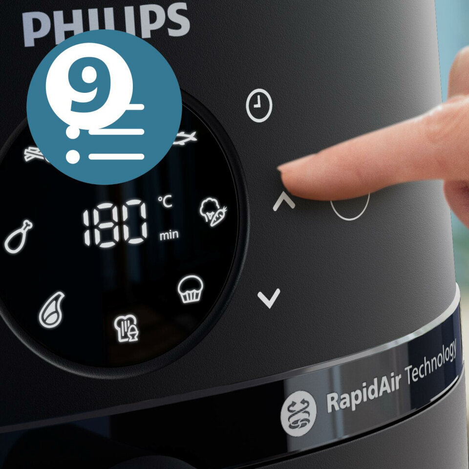 Philips NA221/00 Series 2000 Air Fryer, 4,2L, must цена и информация | Kuumaõhufritüürid ja fritüürid | hansapost.ee