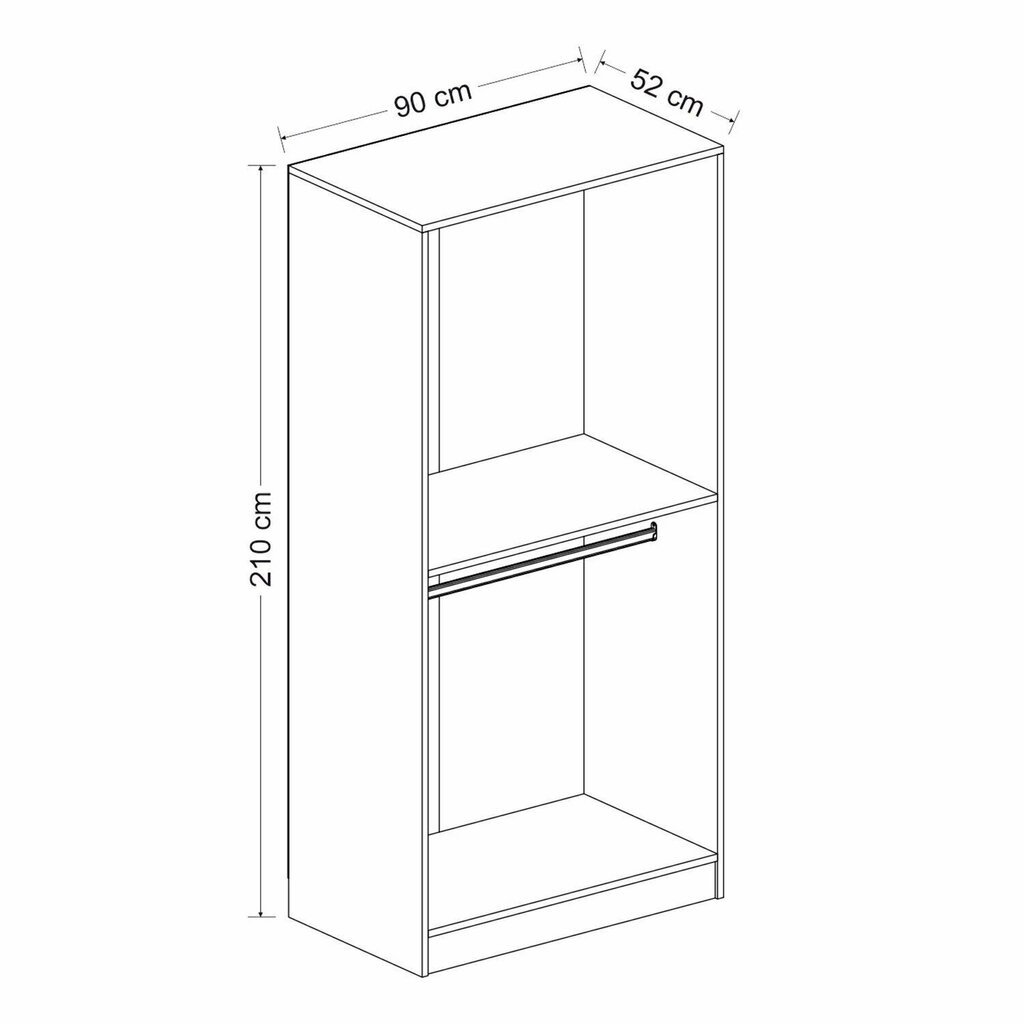 Riidekapp Asir Kale Plus Membrane 210, hall цена и информация | Kapid | hansapost.ee