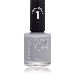 Geellakk Rimmel Super Gel Nail Polish, 005 Rainy Days, 12 ml hind ja info | Küünelakid ja küünelakieemaldajad | hansapost.ee