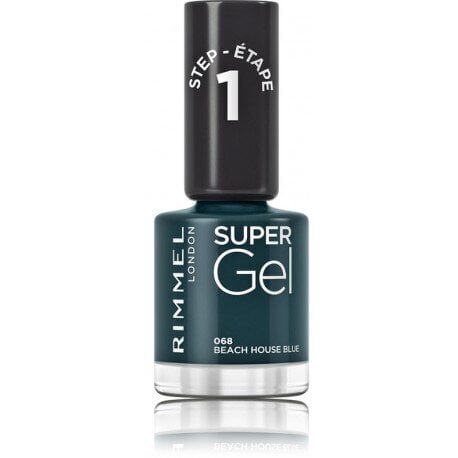 Geellakk Rimmel Super Gel Nail Polish, 068 Beach House Blue, 12 ml цена и информация | Küünelakid ja küünelakieemaldajad | hansapost.ee