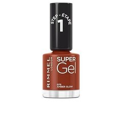 Geellakk Rimmel Super Gel Nail Polish, 075 Amber Glow, 12 ml hind ja info | Küünelakid ja küünelakieemaldajad | hansapost.ee