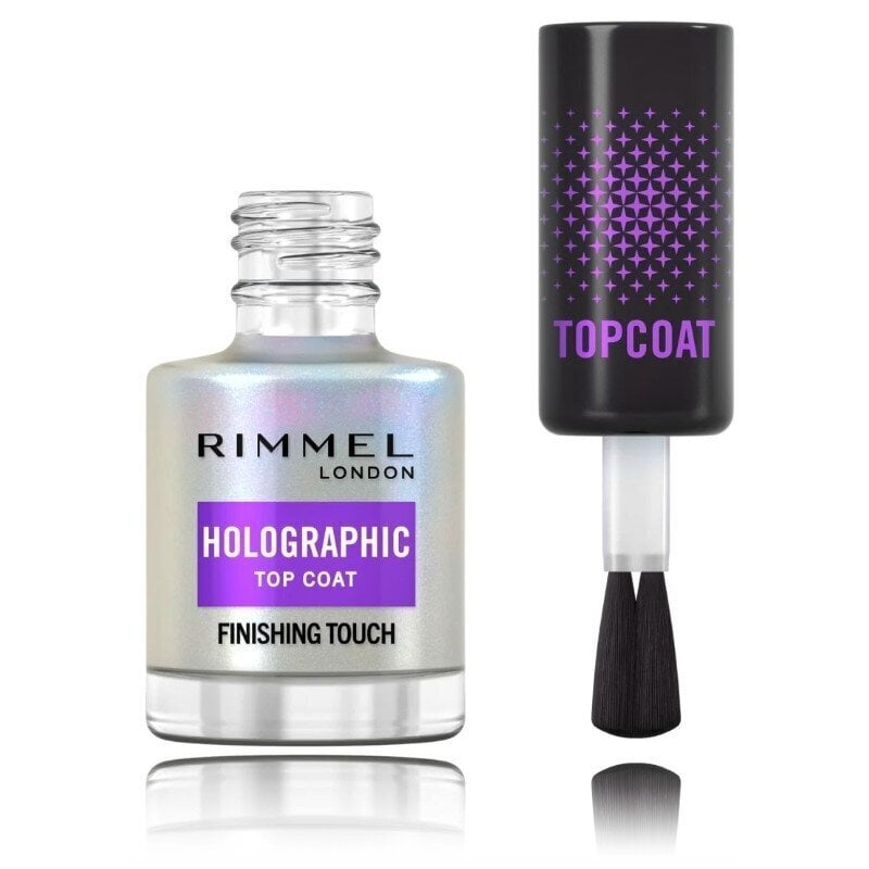 Pealislakk Rimmel Holographic Top Coat, 12 ml цена и информация | Küünelakid ja küünelakieemaldajad | hansapost.ee