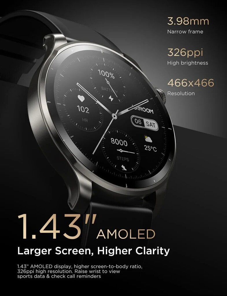 Käekell Smartwatch Joyroom R-FV1, Black hind ja info | Nutikellad, laste nutikellad | hansapost.ee