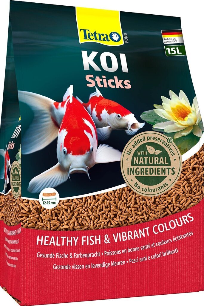 Karpkalade sööt KOI Colour&Growth Sticks, 15 L hind ja info | Kalade toit | hansapost.ee