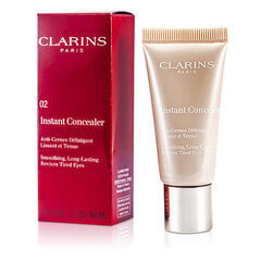 Silmaümbruse peitekreem Clarins Instant Concealer 15 ml, 02 Pinky Beige цена и информация | Пудры, базы под макияж | hansapost.ee