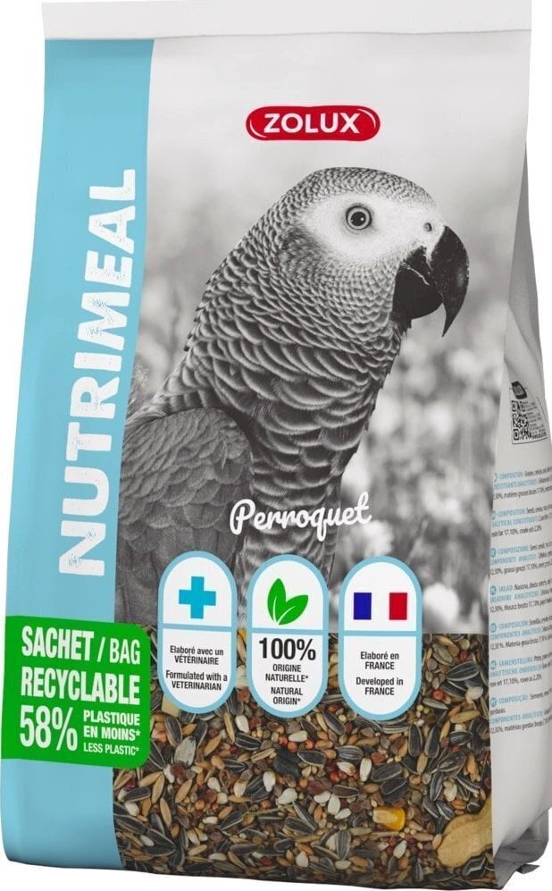 Toit papagoidele Zolux Nutrimeal 3, 2.25 kg цена и информация | Toit lindudele | hansapost.ee