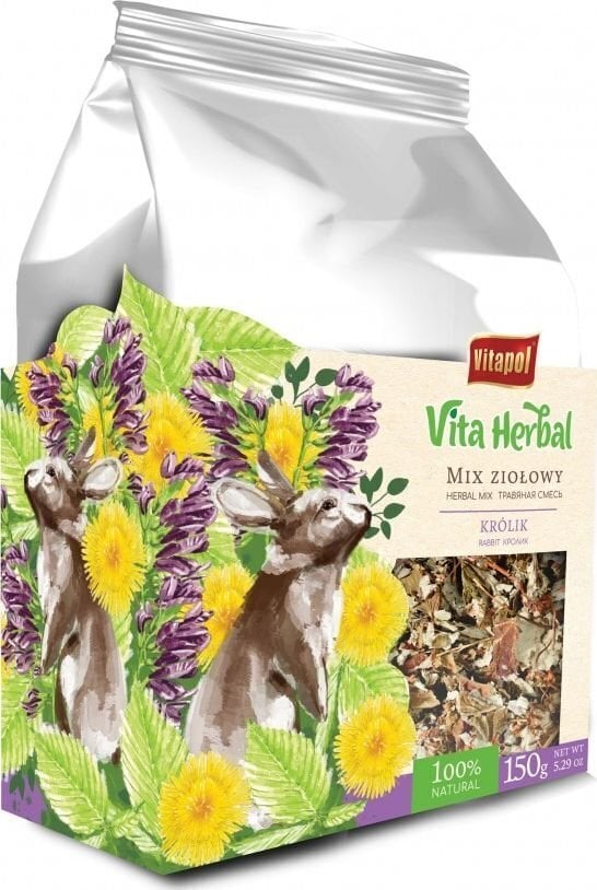 Söödalisand küülikutele Vitapol Vita Herbal, 150 g цена и информация | Toit väikeloomadele | hansapost.ee