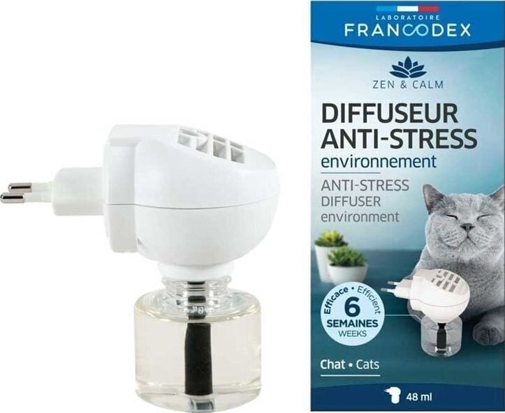 Kassi difuusor Francodex Anti-Stress FR170335, 0,048 l hind ja info | Hooldus/grooming | hansapost.ee