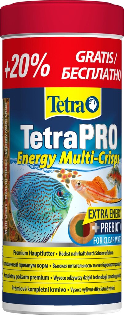 Toit dekoratiivkaladele TetraPro Energy, 250 ml hind ja info | Kalade toit | hansapost.ee