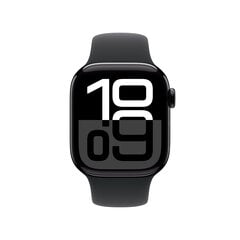 Kahjustatud pakendiga toode. Apple Watch Series 10 GPS 42mm Jet Black Aluminium Case with Black Sport Band - S/M MWWE3ET/A hind ja info | Mobiiltelefonid, foto- ja videotooted defektiga pakendis | hansapost.ee