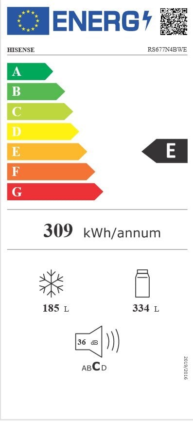 Hisense RS677N4BWE hind ja info | Külmkapid-külmikud | hansapost.ee