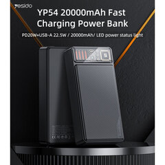 Yesido YP54 20000 mAh price and information | Akupangad | hansapost.ee