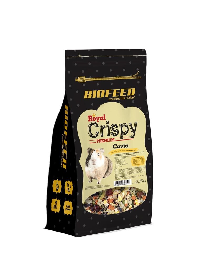 Biofeed Royal Crispy sööt merisigadele, 750 g. цена и информация | Toit väikeloomadele | hansapost.ee