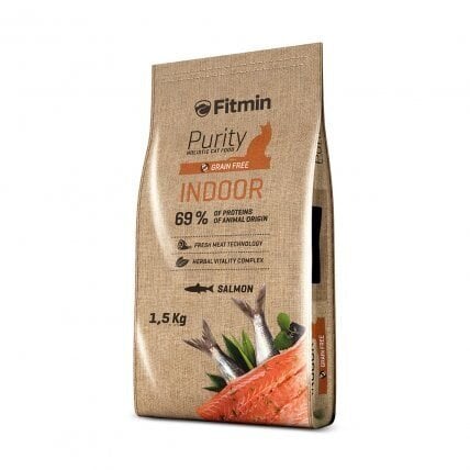 Fitmin Purity Indoor täiskasvanud kodukassidele kalaga, 1,5 kg hind ja info | Kassi kuivtoit ja kassikrõbinad | hansapost.ee