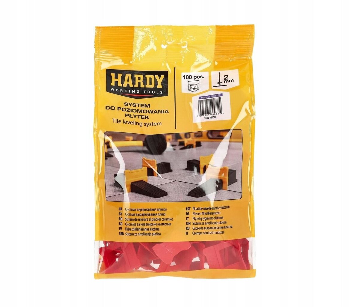 Plaatide tasandussüsteemi komplekt Hardy 2,0 mm, 100 tk. hind ja info | Käsitööriistad | hansapost.ee