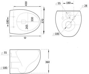 Klozet Mexen Egg Rimless aeglaselt langeva slim kaanega hind ja info | WС-potid | hansapost.ee