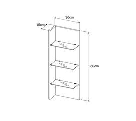 Riiul Szynaka Meble Clifton 09, valge price and information | Shelves | hansapost.ee