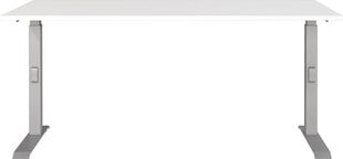 Письменный стол 7911, белого цвета/серого цвета цена и информация | Компьютерные, письменные столы | hansapost.ee