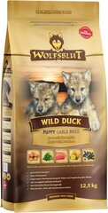 Wolfsblut Wild Duck Large Breed Puppy с уткой, 12,5 кг цена и информация | Сухой корм для собак | hansapost.ee