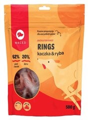 Maced Duck and fish rings pardi ja kalaga, 500 g price and information | Dog treats | hansapost.ee