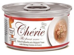 Cherie kassitoit Tuna with Shrimp Mix In Gravy, 80g hind ja info | Kassikonservid | hansapost.ee