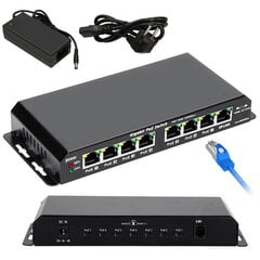 PoE коммутатор Extralink Kratos, 7x Gigabit PoE, 1x Uplink RJ45, 60W, черный цена и информация | Маршрутизаторы (роутеры) | hansapost.ee