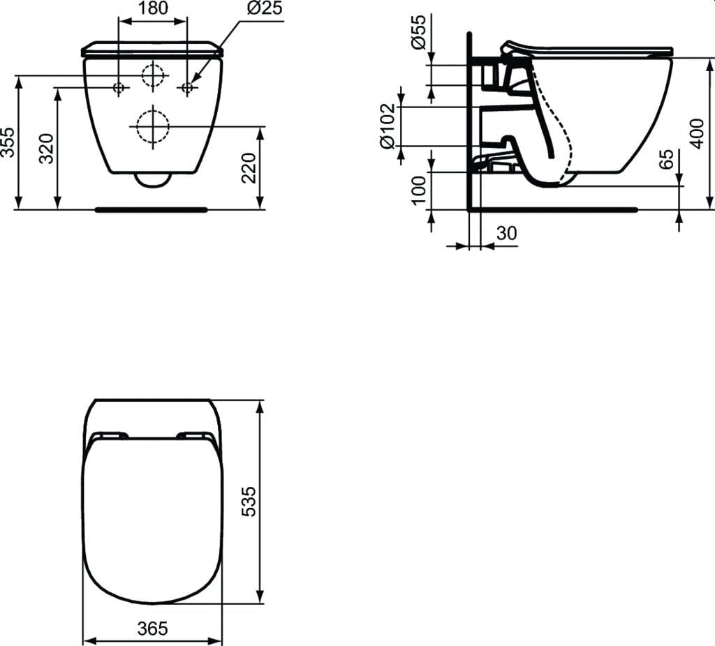 Kahjustatud pakendiga toode. Seinale paigaldatav raamiga WC-pott Komplekti kuulub aeglaselt sulguva kaane ja peidetud süsteemiga Prosys 120M Ideal Standard Tesi AquaBlade WC-pott, samuti kroomitud WC-poti nupp. Kood R030501 цена и информация | Sanitaartehnika defektiga pakendis | hansapost.ee