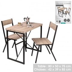 3-osaline köögimööbli komplekt Urban Living, pruun price and information | Dining sets | hansapost.ee