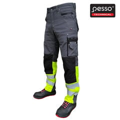 Рабочие брюки Pesso Canvas HI-VIS, серые цена и информация | Садовая одежда | hansapost.ee